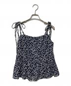 HER LIP TOハーリップトゥ）の古着「Cherry Pattern Strap Top」｜ネイビー