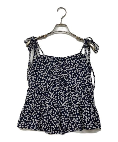 HER LIP TO（ハーリップトゥ）Her lip to (ハーリップトゥ) Cherry Pattern Strap Top ネイビー サイズ:Mの古着・服飾アイテム