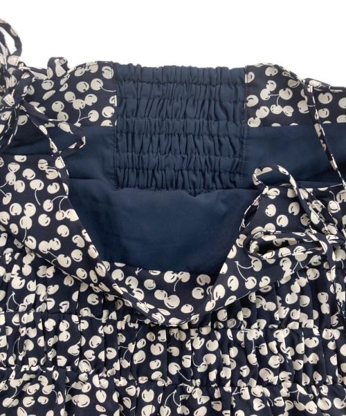 HER LIP TO（ハーリップトゥ）Her lip to (ハーリップトゥ) Cherry Pattern Strap Top ネイビー サイズ:Mの古着・服飾アイテム