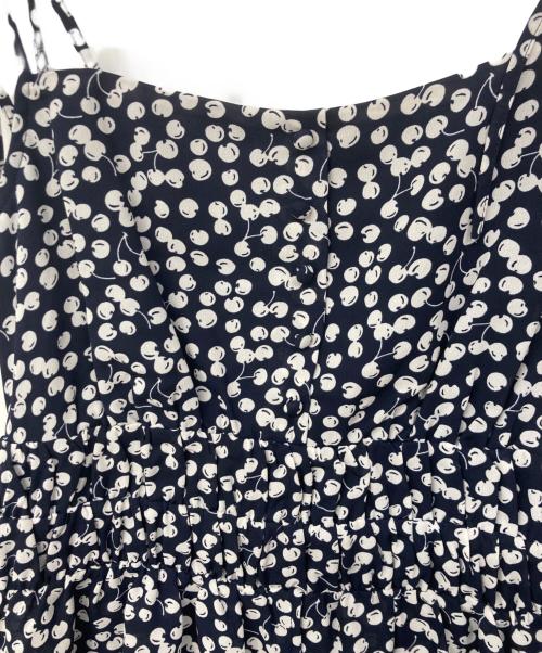HER LIP TO（ハーリップトゥ）Her lip to (ハーリップトゥ) Cherry Pattern Strap Top ネイビー サイズ:Mの古着・服飾アイテム