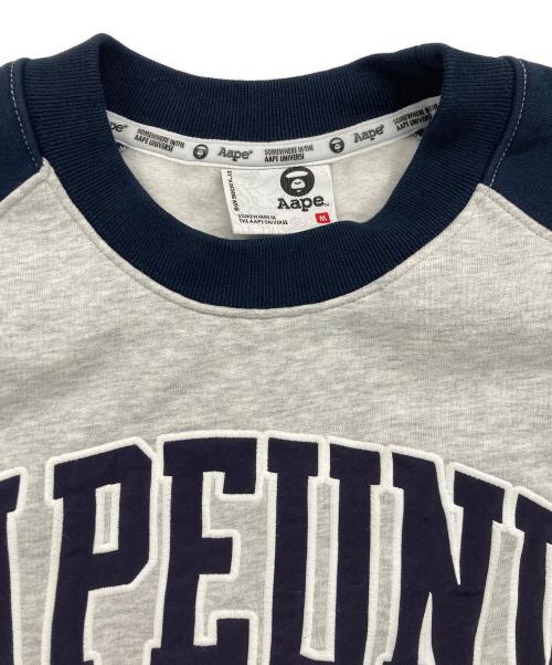 A BATHING APE（ア ベイシング エイプ）A BATHING APE (ア ベイシング エイプ) クルーネックスウェット グレー サイズ:Mの古着・服飾アイテム