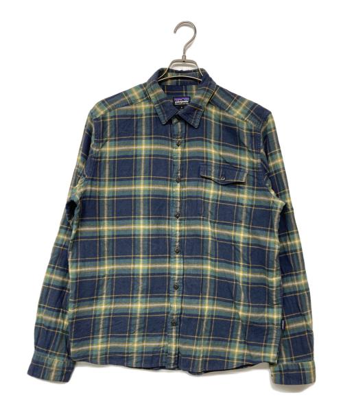 Patagonia（パタゴニア）Patagonia (パタゴニア) ライトウェイト・フィヨルド・フランネル・シャツ ネイビー サイズ:Mの古着・服飾アイテム