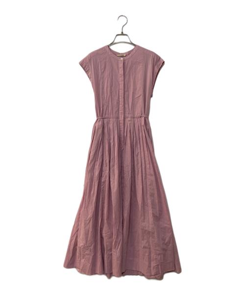 Curensology（カレンソロジー）Curensology (カレンソロジー) タックロングシャツノーズリーブワンピース ピンク サイズ:Fの古着・服飾アイテム