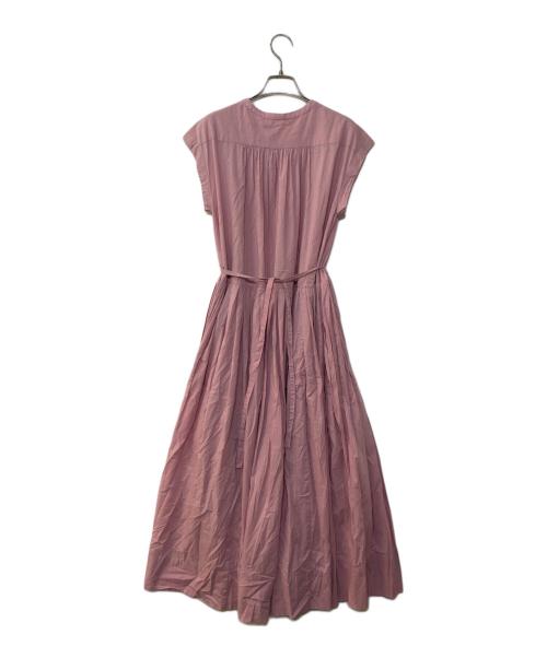 Curensology（カレンソロジー）Curensology (カレンソロジー) タックロングシャツノーズリーブワンピース ピンク サイズ:Fの古着・服飾アイテム