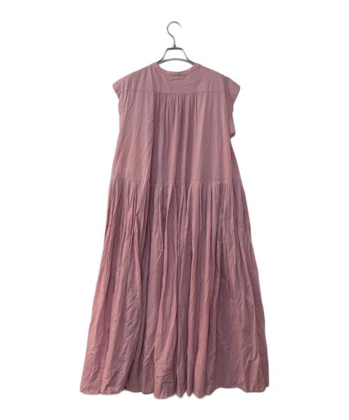 Curensology（カレンソロジー）Curensology (カレンソロジー) タックロングシャツノーズリーブワンピース ピンク サイズ:Fの古着・服飾アイテム