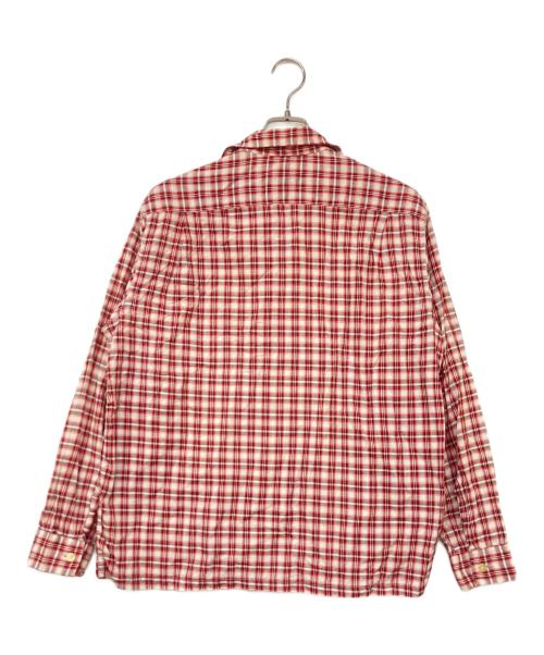 Cranbrook（クランブルック）Cranbrook (クランブルック) ヴィンテージオープンカラーシャツ レッド サイズ:Lの古着・服飾アイテム