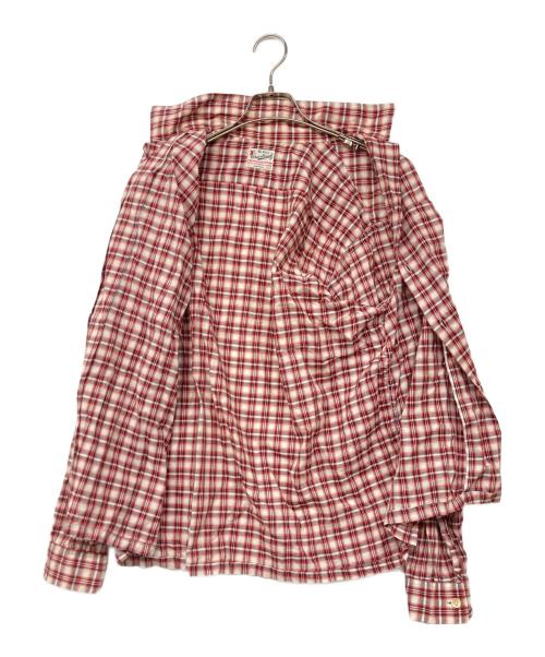 Cranbrook（クランブルック）Cranbrook (クランブルック) ヴィンテージオープンカラーシャツ レッド サイズ:Lの古着・服飾アイテム