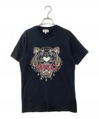 KENZOケンゾー）の古着「TIGER CLASSIC T-SHIRT プリントTシャツ」｜ブラック
