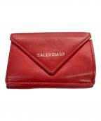 BALENCIAGAバレンシアガ）の古着「ペーパーミニウォレット」｜レッド