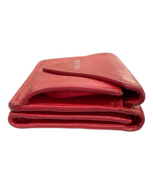 BALENCIAGA（バレンシアガ）BALENCIAGA (バレンシアガ) ペーパーミニウォレット レッドの古着・服飾アイテム