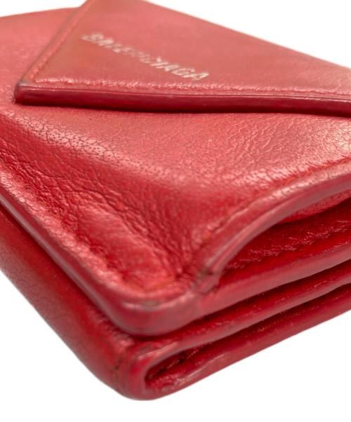 BALENCIAGA（バレンシアガ）BALENCIAGA (バレンシアガ) ペーパーミニウォレット レッドの古着・服飾アイテム