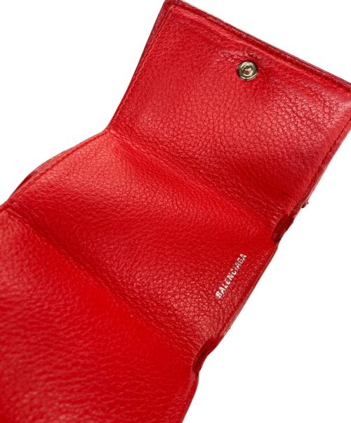 BALENCIAGA（バレンシアガ）BALENCIAGA (バレンシアガ) ペーパーミニウォレット レッドの古着・服飾アイテム