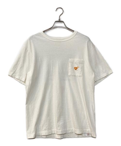 HUMAN MADE（ヒューマンメイド）HUMAN MADE (ヒューマンメイド) Heart Pocket T-Shirt ホワイト サイズ:Lの古着・服飾アイテム