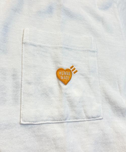 HUMAN MADE（ヒューマンメイド）HUMAN MADE (ヒューマンメイド) Heart Pocket T-Shirt ホワイト サイズ:Lの古着・服飾アイテム