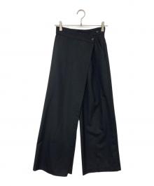 JOSEMOON（ジョゼムーン）の古着「2WAY LAP PANTS / 2ウェイ ラップ パンツ」｜ブラック