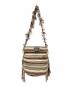 Chloe (クロエ) Jorge Multicolor Black Stripe Knit Bucket Bag ベージュ：30000円