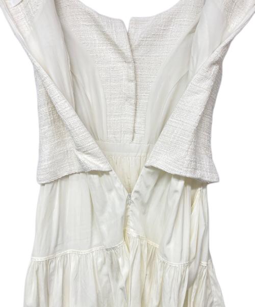 HER LIP TO（ハーリップトゥ）HER LIP TO (ハーリップトゥ) Emma Tweed Docking Dress ホワイト サイズ:Mの古着・服飾アイテム