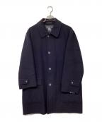 Burberry'sバーバリー）の古着「ウールステンカラーコート」｜ネイビー