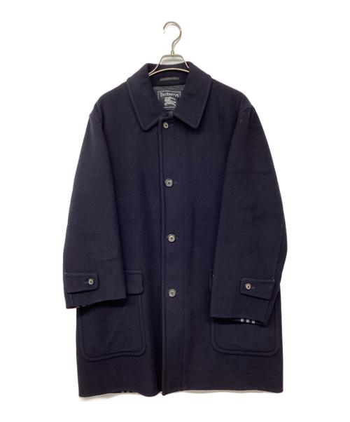 Burberry's（バーバリー）Burberry's (バーバリーズ) ウールステンカラーコート ネイビー サイズ:記載なしの古着・服飾アイテム