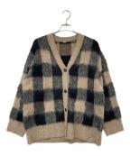 Mila Owenミラオーウェン）の古着「ストレートシャギーテキスタイルカーデ」｜ブラウン