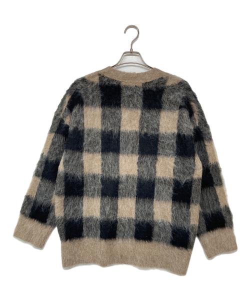 Mila Owen（ミラオーウェン）Mila Owen (ミラオーウェン) ストレートシャギーテキスタイルカーデ ブラウン サイズ:Fの古着・服飾アイテム