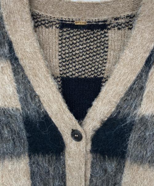 Mila Owen（ミラオーウェン）Mila Owen (ミラオーウェン) ストレートシャギーテキスタイルカーデ ブラウン サイズ:Fの古着・服飾アイテム