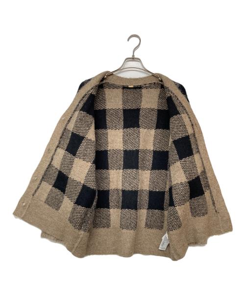 Mila Owen（ミラオーウェン）Mila Owen (ミラオーウェン) ストレートシャギーテキスタイルカーデ ブラウン サイズ:Fの古着・服飾アイテム