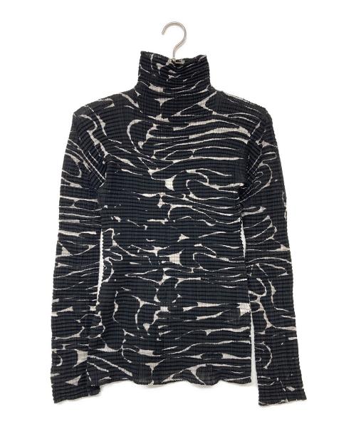 ISSEY MIYAKE（イッセイミヤケ）ISSEY MIYAKE (イッセイミヤケ) 総柄プリントカットソー ブラック サイズ:Lの古着・服飾アイテム