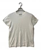 MONCLERモンクレール）の古着「ラバーロゴプリントtシャツ」｜ホワイト