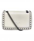 PRADAプラダ）の古着「チェーンショルダーバッグ」｜ホワイト