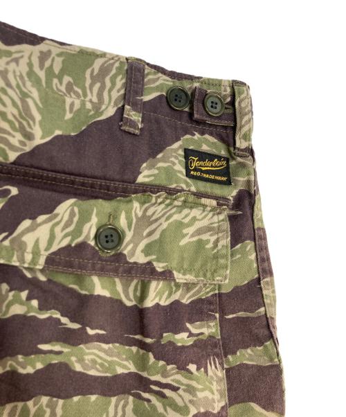 TENDERLOIN（テンダーロイン）TENDERLOIN (テンダーロイン) T-BAMBOO SHORTS タイガーカモハーフパンツ パープル×カーキ サイズ:Sの古着・服飾アイテム