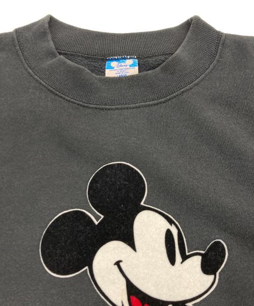 DISNEY（ディズニー）Disney (ディズニー) フロッキープリントスウェット ブラック サイズ:LARGEの古着・服飾アイテム
