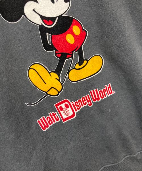 DISNEY（ディズニー）Disney (ディズニー) フロッキープリントスウェット ブラック サイズ:LARGEの古着・服飾アイテム