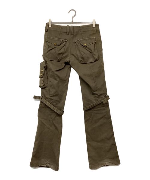 TETE HOMME（テット オム）TETE HOMME (テット オム) ギミック フレア ストレッチ カーゴパンツ グリーン サイズ:4の古着・服飾アイテム