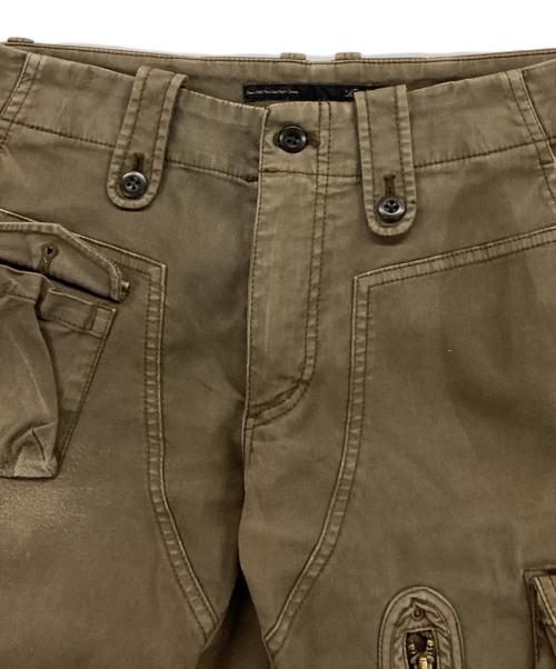 TETE HOMME（テット オム）TETE HOMME (テット オム) ギミック フレア ストレッチ カーゴパンツ グリーン サイズ:4の古着・服飾アイテム