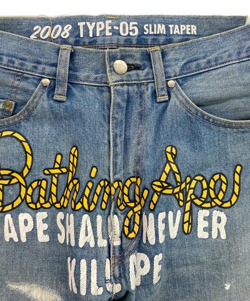 A BATHING APE（ア ベイシング エイプ）A BATHING APE (ア ベイシング エイプ) 2008 Ape Shall Never Kill Ape Denim ブルー サイズ:Mの古着・服飾アイテム