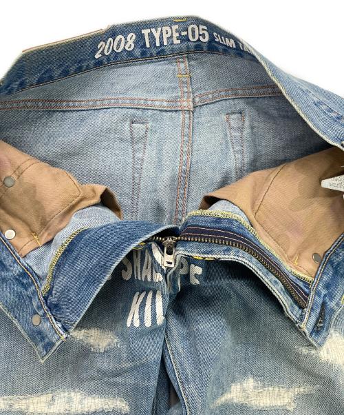 A BATHING APE（ア ベイシング エイプ）A BATHING APE (ア ベイシング エイプ) 2008 Ape Shall Never Kill Ape Denim ブルー サイズ:Mの古着・服飾アイテム