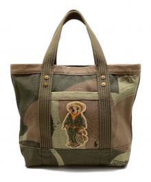 POLO RALPH LAUREN（ポロ・ラルフローレン）の古着「ポロベアトートバッグ」｜カーキ