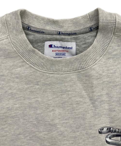 SUPREME（シュプリーム）SUPREME (シュプリーム) Champion (チャンピオン) 3D Metallic Crewneck グレー サイズ:Mの古着・服飾アイテム