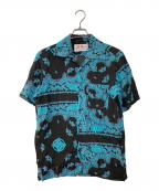 Aloha Blossomアロハブロッサム）の古着「HISUIKAZURA SHORT SLEEVE アロハシャツ」｜ブラウン