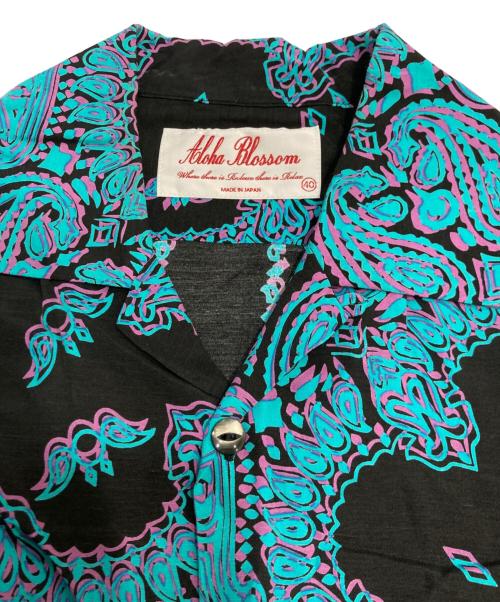 Aloha Blossom（アロハブロッサム）Aloha Blossom (アロハブロッサム) HISUIKAZURA SHORT SLEEVE アロハシャツ ブラウン サイズ:40の古着・服飾アイテム