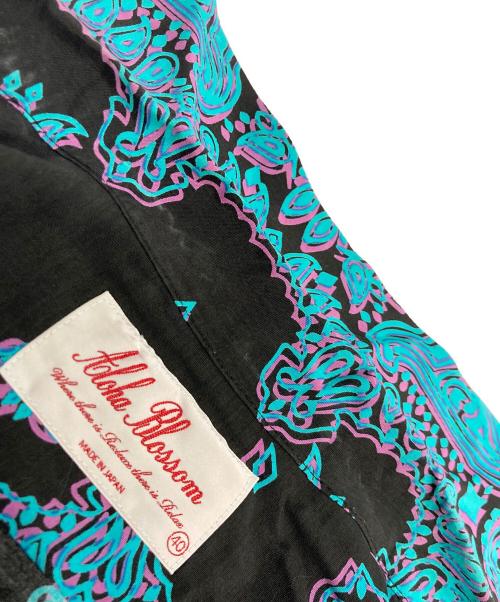 Aloha Blossom（アロハブロッサム）Aloha Blossom (アロハブロッサム) HISUIKAZURA SHORT SLEEVE アロハシャツ ブラウン サイズ:40の古着・服飾アイテム