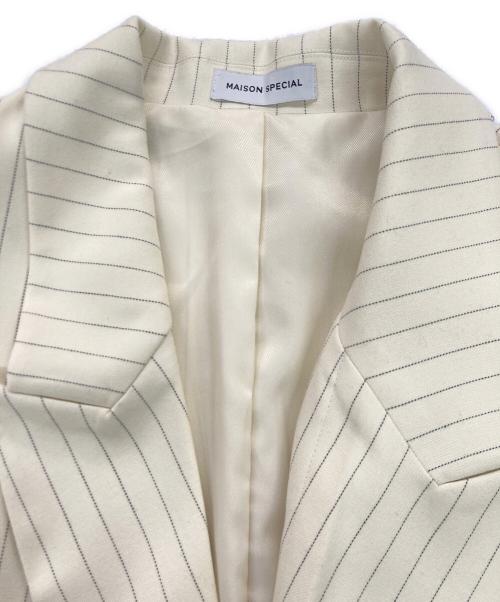 MAISON SPECIAL（メゾンスペシャル）MAISON SPECIAL (メゾンスペシャル) Over Medium PinstripeI Jacket / オーバーミディアムピンストライプジャケット ベージュ サイズ:FREEの古着・服飾アイテム