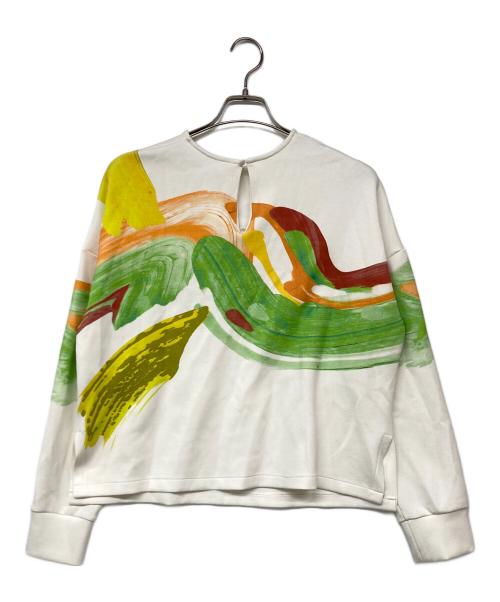 Ameri（アメリ）Ameri (アメリ) HAILEY WAVE ART SWEAT ホワイト サイズ:Fの古着・服飾アイテム