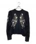Ameri（アメリ）の古着「EMBROIDERY PUFF BLOUSE」｜ブラック