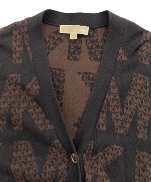 MICHAEL KORS（マイケル・コース）MICHAEL KORS (マイケル・コース) ニットカーディガン ブラウン サイズ:XSの古着・服飾アイテム