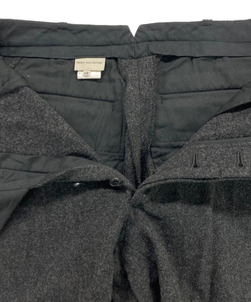 DRIES VAN NOTEN（ドリスヴァンノッテン）DRIES VAN NOTEN (ドリスヴァンノッテン) ウールパンツ ブラック サイズ:48の古着・服飾アイテム