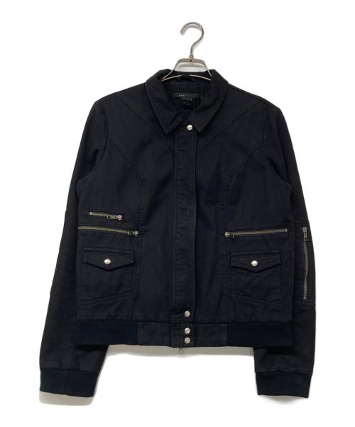 MARC JACOBS（マークジェイコブズ）MARC JACOBS (マークジェイコブス) デザインジップアップジャケット ブラック サイズ:Lの古着・服飾アイテム