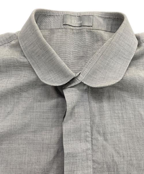 Dior（ディオール）Dior (ディオール) 丸襟S/Sシャツ グレー サイズ:39の古着・服飾アイテム