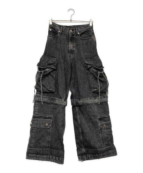 MAISON SPECIAL（メゾンスペシャル）MAISON SPECIAL (メゾンスペシャル) Low Waist Cargo Denim Pants ブラック サイズ:36の古着・服飾アイテム